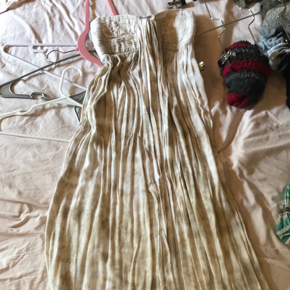 Cute white and cream color summer dress